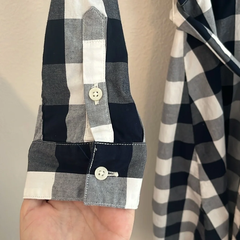 J.Crew Plaid Button-Down Shirt Dress with Belt | Size 2